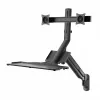 Dual Monitor Wall Mount MACLEAN MC-633 gas spring for 17 inch–27 inch monitors, adjustable arms, VESA compatible