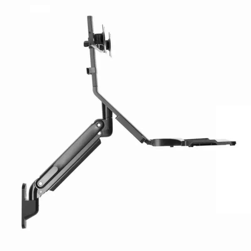 Dual Monitor Wall Mount MACLEAN MC-633 gas spring for 17 inch–27 inch monitors, adjustable arms, VESA compatible