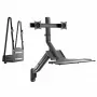Dual Monitor Wall Mount MACLEAN MC-633 gas spring for 17 inch–27 inch monitors, adjustable arms, VESA compatible