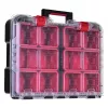 Stacking storage boxes Keter 250927 — set of 3 stackable technopolymer organizers with wheels and lock, 525×694×411 mm, black