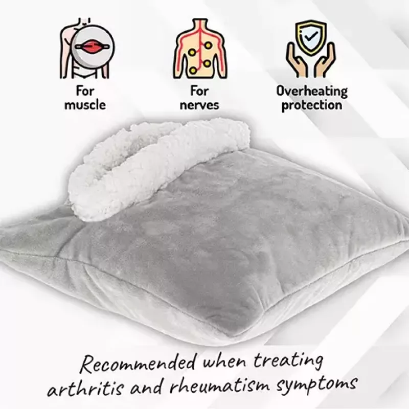 Electric blanket Adler AD 7412 — 1-person fleece throw, 80 W, 8 heating levels, washable, timer, grey