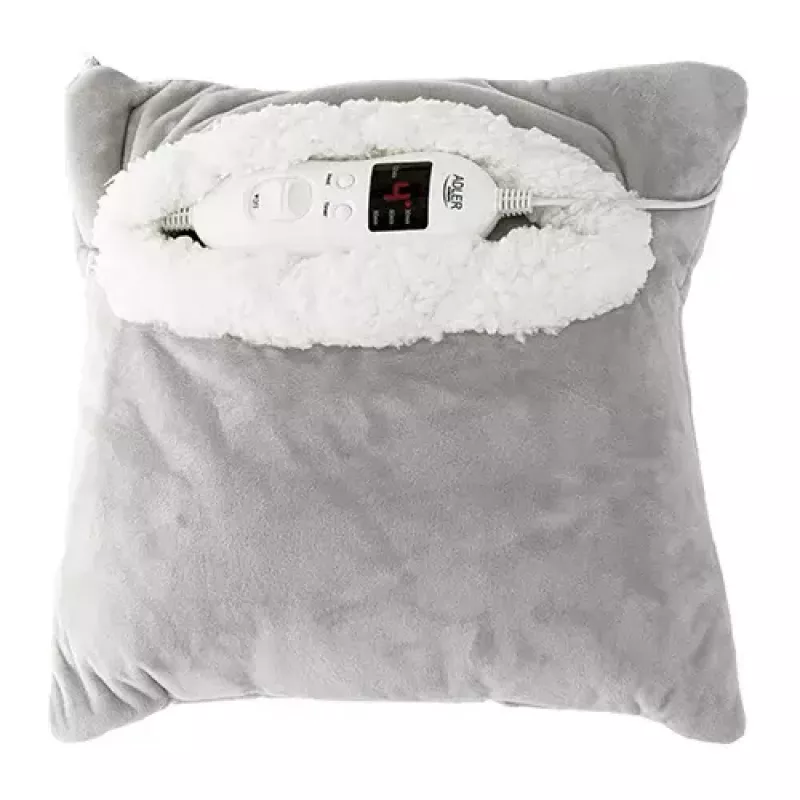 Electric blanket Adler AD 7412 — 1-person fleece throw, 80 W, 8 heating levels, washable, timer, grey