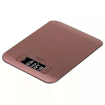 Electronic kitchen scale Adler AD 3183 — 5 kg capacity, 1 g accuracy, stainless steel weighing surface, copper colour