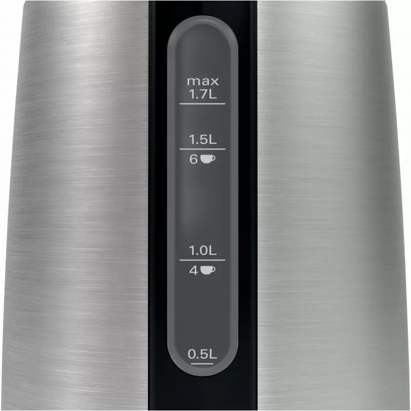 Bosch TWK3P420 electric kettle 1.7 L 2400 W Black, Stainless steel