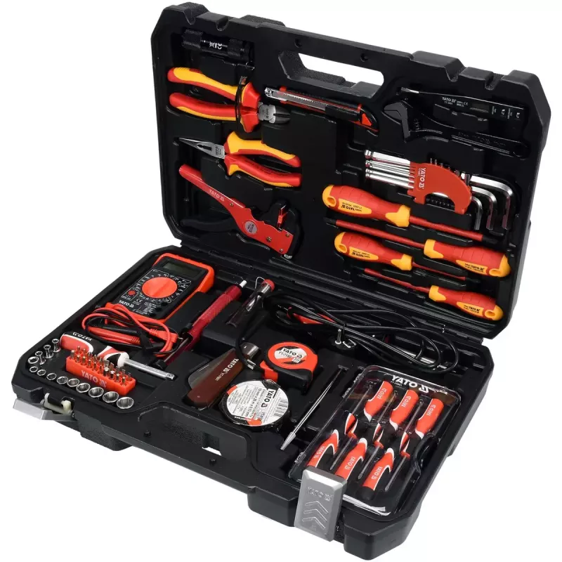 Mechanics Tool Set Yato YT-39009 — 68-piece kit, 1/4 inch drive, black case