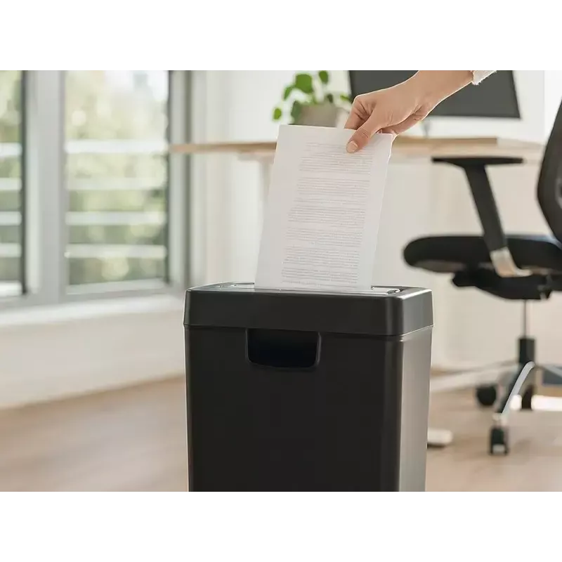 Shredder TRACER Edge10L cross-cut, 10-sheet capacity, 6 mm cut, 10 L bin, black