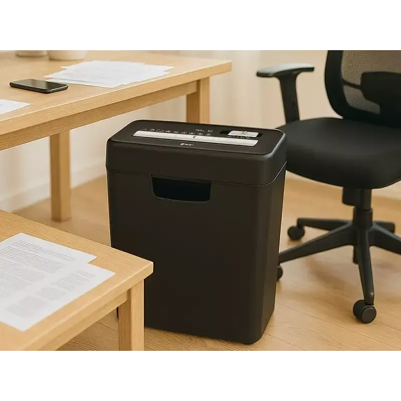 Shredder TRACER Edge10L cross-cut, 10-sheet capacity, 6 mm cut, 10 L bin, black