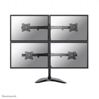 Neomounts NM-D335D4BLACK Monitor stand 10-27 inch, Clamp/Freestanding/Grommet, 8 kg, 25.4 cm (10 inch), 68.6 cm (27 inch), 100 x 100 mm, Black