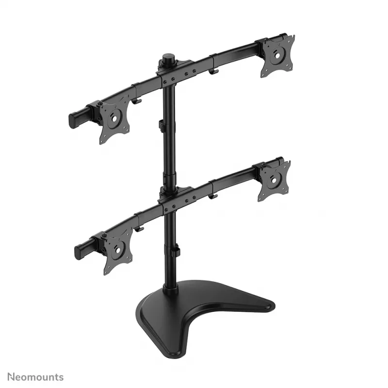 Neomounts NM-D335D4BLACK Monitor stand 10-27 inch, Clamp/Freestanding/Grommet, 8 kg, 25.4 cm (10 inch), 68.6 cm (27 inch), 100 x 100 mm, Black