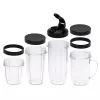 Tabletop blender Adler AD 4084 Smoothie Set — 500 W (max 1200 W), 0.7 L glass jar, removable bowl, black