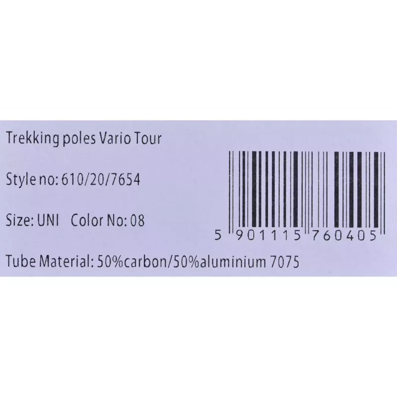 Trekking poles Viking Vario Tour — adjustable length 135 cm, 16 mm, EVA grips, 486 g (pair)