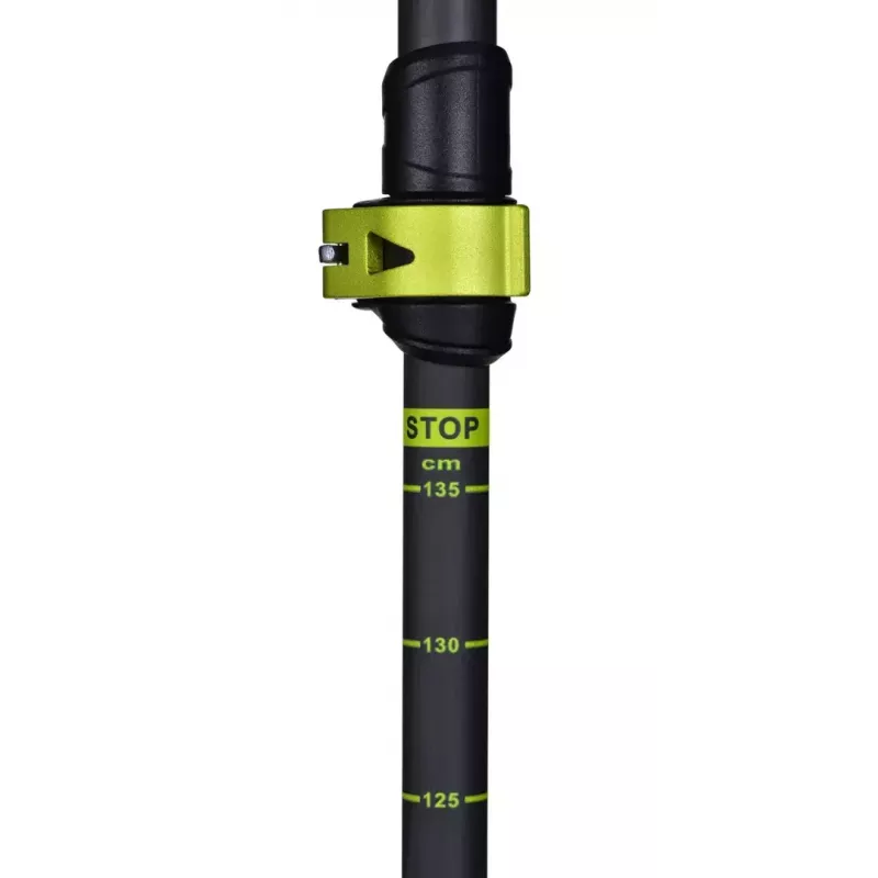 Trekking poles Viking Carbo Lite Black Lime, 175 cm, carbon, 610 g