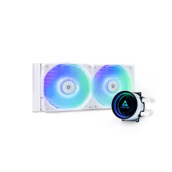 All-in-one liquid cooler CHIEFTEC ICEBERG 240-RGB-W — 240mm radiator, 2 x 120mm RGB fans, white