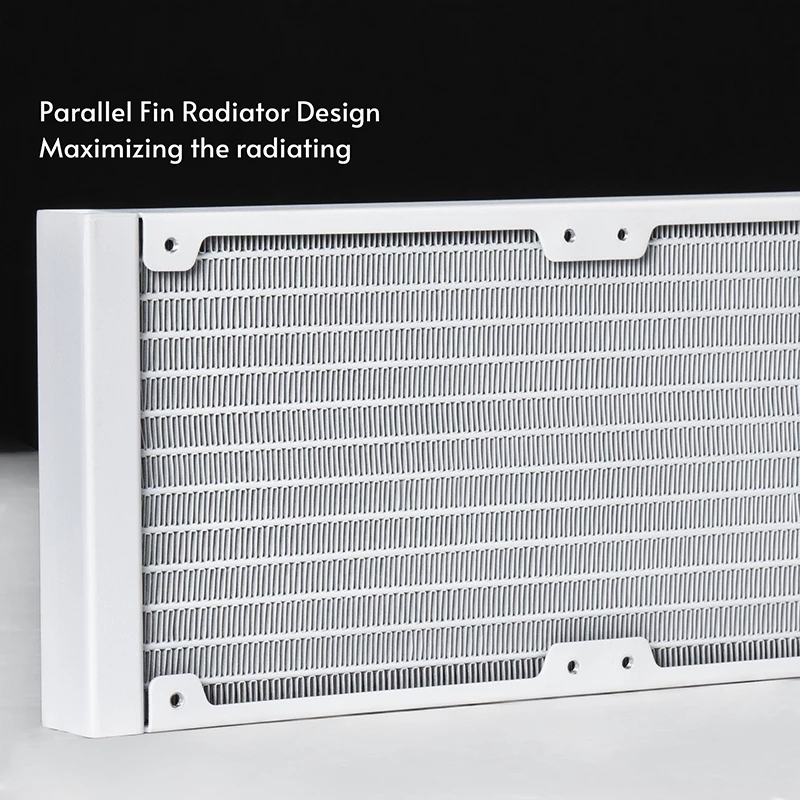 All-in-one liquid cooler CHIEFTEC CLC-360-RGB-W — 360 mm radiator, 3x 120 mm RGB fans, white, 40 cm tubes