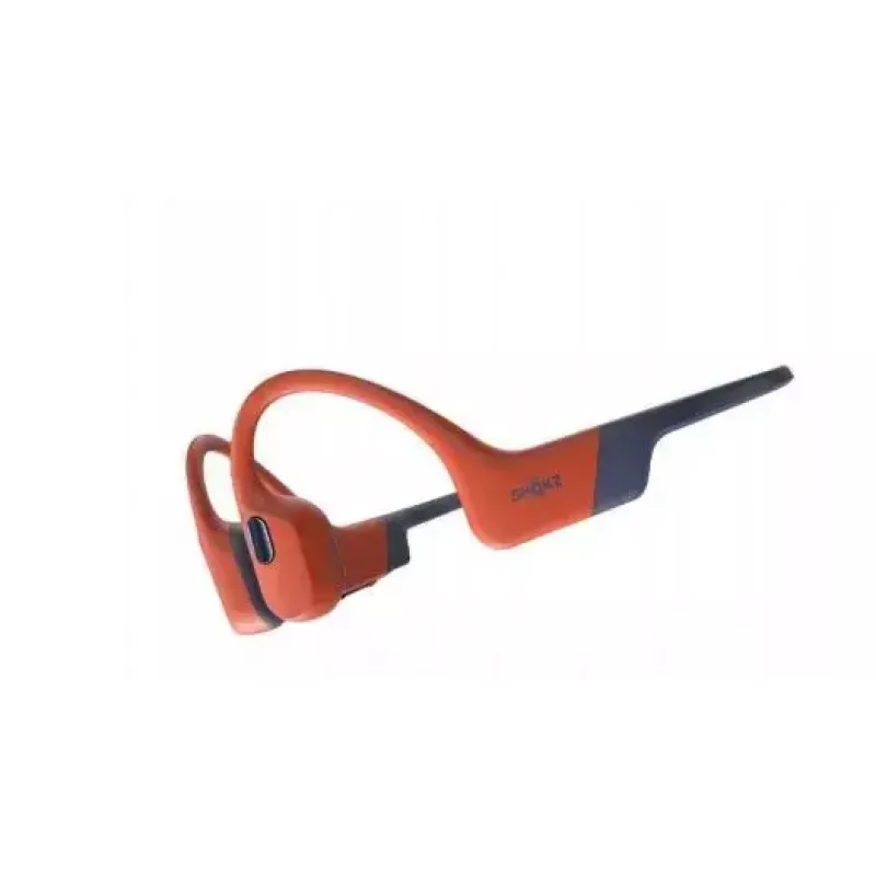 Bone conduction headphones Shokz OpenSwim Pro — binaural, IP68 waterproof, Bluetooth 5.2, up to 9 h runtime, ear-hook, red