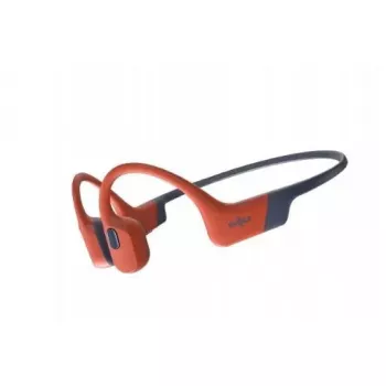 Bone conduction headphones Shokz OpenSwim Pro — binaural, IP68 waterproof, Bluetooth 5.2, up to 9 h runtime, ear-hook, red