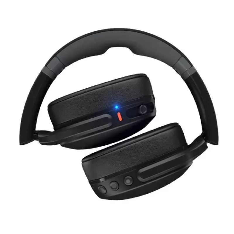 Headphones Skullcandy Crusher Evo — wireless & wired over-ear headset, Bluetooth 5.0, 40 h battery, USB-C, 3.5 mm, foldable, black