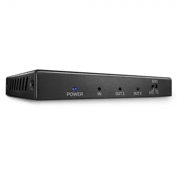 Lindy 2 Port HDMI 2.0 18G Splitter, HDMI, 2x HDMI, 3840 x 2160 pixels, Black, Metal, CE, FCC, RoHS, REACH, California Proposition 65