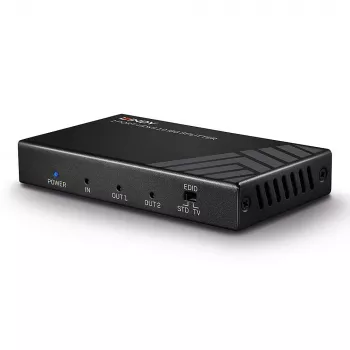 Lindy 2 Port HDMI 2.0 18G Splitter, HDMI, 2x HDMI, 3840 x 2160 pixels, Black, Metal, CE, FCC, RoHS, REACH, California Proposition 65