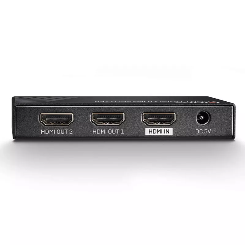 Lindy 2 Port HDMI 2.0 18G Splitter, HDMI, 2x HDMI, 3840 x 2160 pixels, Black, Metal, CE, FCC, RoHS, REACH, California Proposition 65