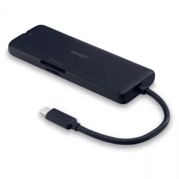 Lindy DST-Mini USB-C Laptop Mini Docking Station with 4K Support and 100W Pass-Through Charging