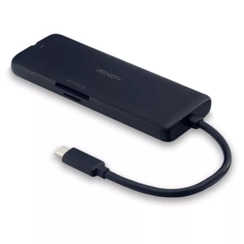 Lindy DST-Mini USB-C Laptop Mini Docking Station with 4K Support and 100W Pass-Through Charging
