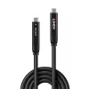 Lindy 10m USB 3.2 Gen 1 and DP 1.4 Type C Hybrid Cable, 10 m, USB C, USB C, USB 3.2 Gen 1 (3.1 Gen 1), Black