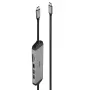 Lindy DST-Micro 140, USB-C Laptop Micro Docking Station with 4K Support and 1.4m 60W Charging Cable