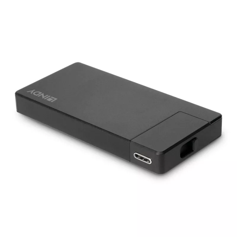 Lindy DST-Micro, USB-C Laptop Micro Docking Station with 4K Support and 100W Pass-Through Charging