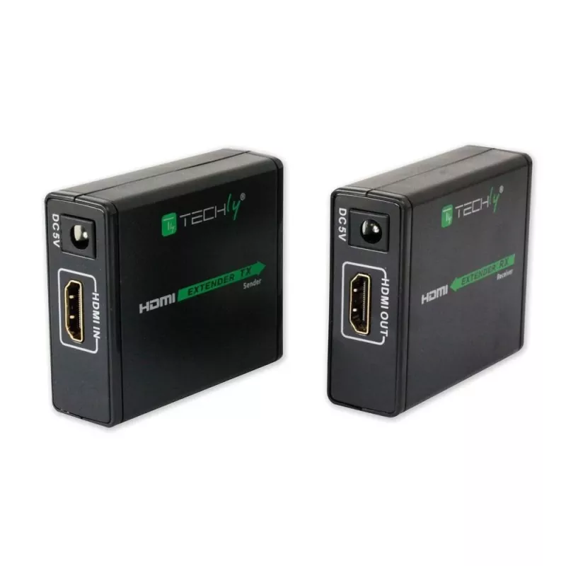 AV transmitter & receiver TECHLY IDATA EXT-E70 — HDMI over Cat6/6a/7 extender, Full HD 1920x1080, 60 m, 10.2 Gbit/s, HDCP, black