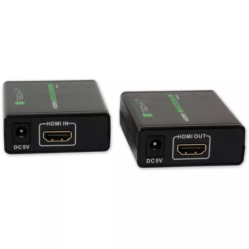 AV transmitter & receiver TECHLY IDATA EXT-E70 — HDMI over Cat6/6a/7 extender, Full HD 1920x1080, 60 m, 10.2 Gbit/s, HDCP, black