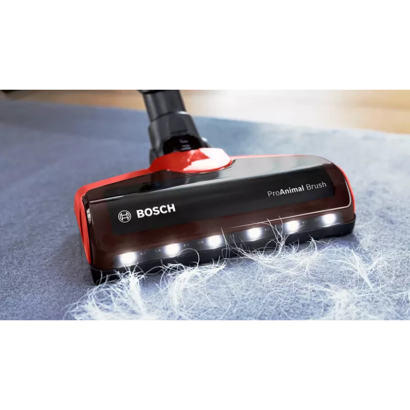 Bosch BBS711ANM stick vacuum/electric broom Battery Dry Bagless 0.3 L Black, Red, Stainless steel