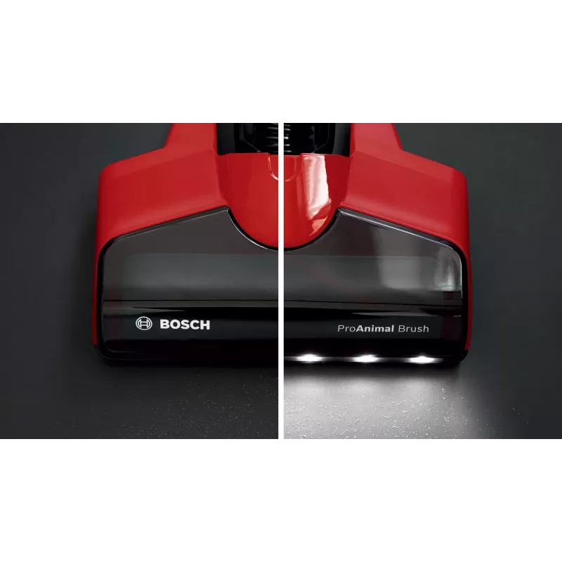 Bosch BBS711ANM stick vacuum/electric broom Battery Dry Bagless 0.3 L Black, Red, Stainless steel