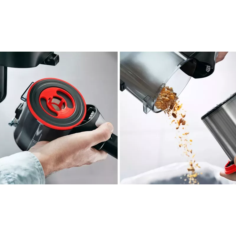 Bosch BBS711ANM stick vacuum/electric broom Battery Dry Bagless 0.3 L Black, Red, Stainless steel