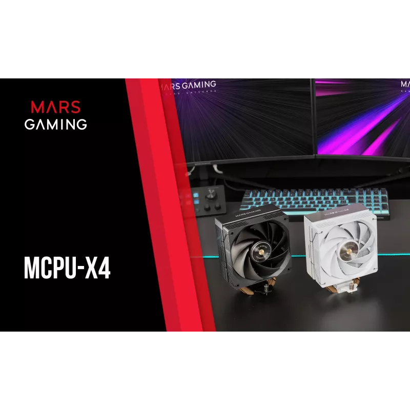 Mars Gaming MCPU-X4 Processor Air cooler 12 cm Black 1 pc(s)