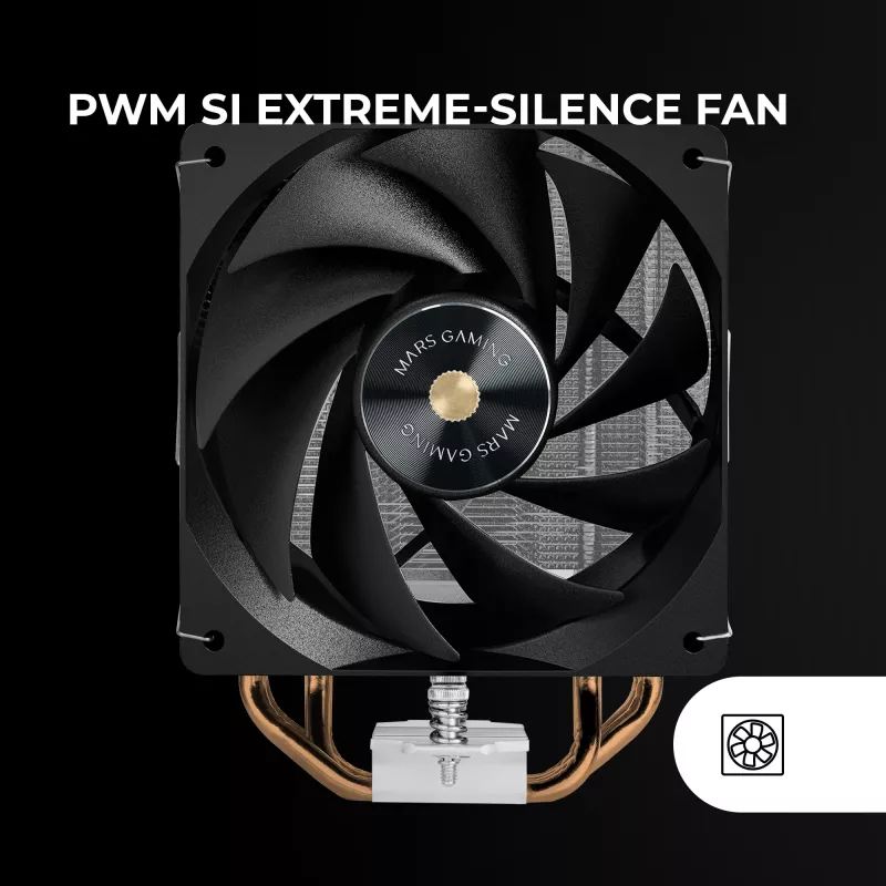 Mars Gaming MCPU-X4 Processor Air cooler 12 cm Black 1 pc(s)