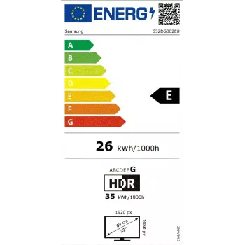 Samsung LS32DG302EUXEN computer monitor 81.3 cm (32 inch) 1920 x 1080 pixels Full HD LCD Black