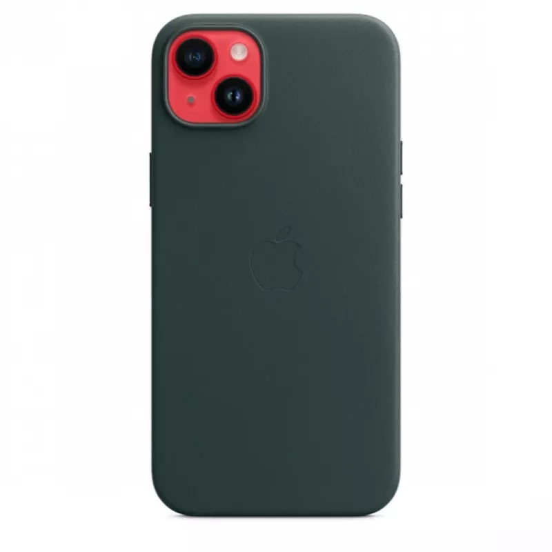 Apple Leather Case with MagSafe iPhone 14 Plus Forest Green