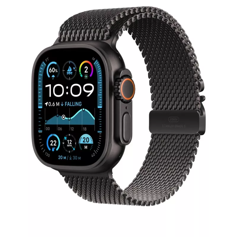 APPLE 49mm Black Titanium Milanese Loop - Small