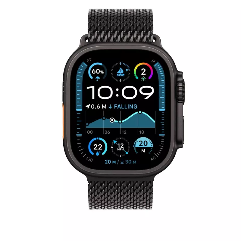 APPLE 49mm Black Titanium Milanese Loop - Small