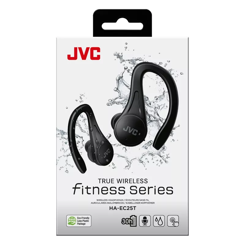JVC Sports TWS Black, True Wireless Stereo (TWS), 20 - 20000 Hz, Calls/Music, 6.8 g, Headset, Black