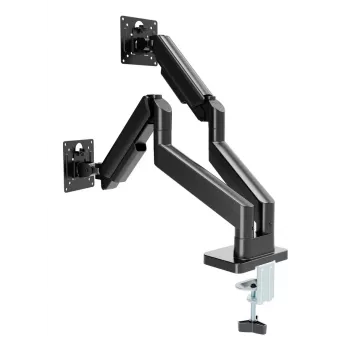 GEMBIRD Desk Mounted Adjustable Double Monitor Arm 17-32 inch, Black