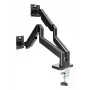 GEMBIRD Desk Mounted Adjustable Double Monitor Arm 17-32 inch, Black