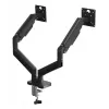 GEMBIRD Desk Mounted Adjustable Double Monitor Arm 17-32 inch, Black