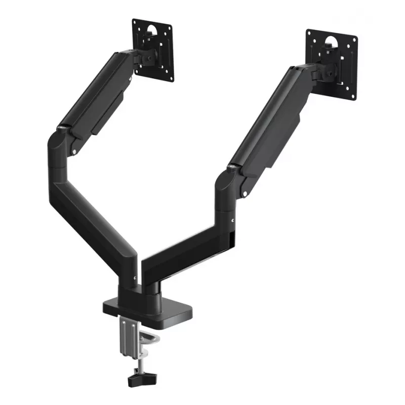 GEMBIRD Desk Mounted Adjustable Double Monitor Arm 17-32 inch, Black