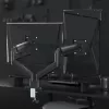 GEMBIRD Desk Mounted Adjustable Double Monitor Arm 17-32 inch, Black