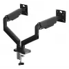 GEMBIRD Desk Mounted Adjustable Double Monitor Arm 17-32 inch, Black