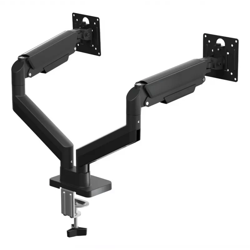 GEMBIRD Desk Mounted Adjustable Double Monitor Arm 17-32 inch, Black
