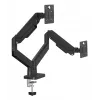 GEMBIRD Desk Mounted Adjustable Double Monitor Arm 17-32 inch, Black