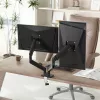 GEMBIRD Desk Mounted Adjustable Double Monitor Arm 17-32 inch, Black